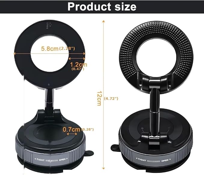 OOB 2026 Magnetic Phone Holder for iPhone 17-12 Models, MagSafe and Magnetic Andoid Models. Strong Suction Cup Base [99+LB] for Car and Office and Desk, Android HMD Skyline, Google Pixel 10 - Image 9