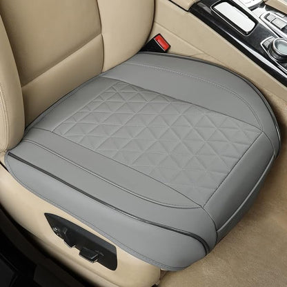 Black Panther Luxury Faux Leather Car Seat Cover Front Bottom Seat Cushion Cover, Anti-Slip and Wrap Around The Bottom, Fits 95% of Vehicles - 1 Piece,Light Gray by Black+Panther