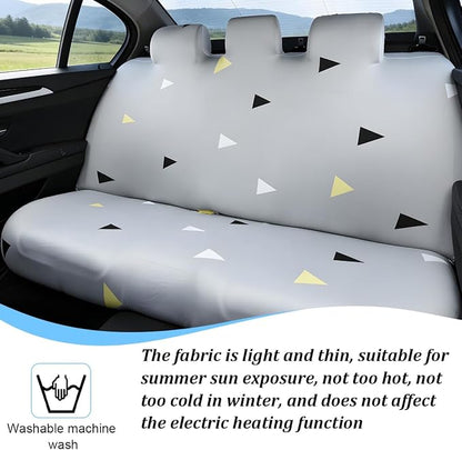Car Back Seat Cover, Scratchproof Rear Bench Protector, Triangle | Elastic fabric surface, smooth comfortable touch, washable design, fits most cars SUVs and trucks, automotive accessories - Image 2
