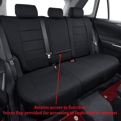 coverdream Corolla Seat Covers Full Set for 2020-2025 2026 Toyota Corolla SE,SE Apex,Nightshade,FX and 2023-2026 XSE Seat Cover,Fully Covered,Breathable Polyester Car Seat Protector (Black) - Image 4