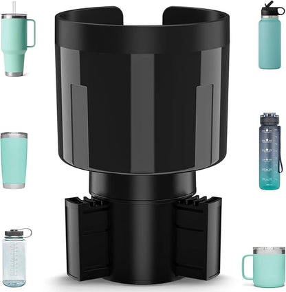 TYKOR Car Cup Holder Expander Adapter, Extender for Car with Offset Base | Compatible with Yeti 14/24/36oz, Owala 12/24/40oz, Other Large Water Bottles and Mugs in 3.2"-4.0" by TYKOR