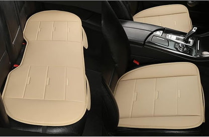 West Llama Bottom Seat Covers, Include 1 Pair Front Seat Protector and 1 Rear Seat Cover, Universal PU Leather Seat Covers for 90% Cars (Beige) - Image 8