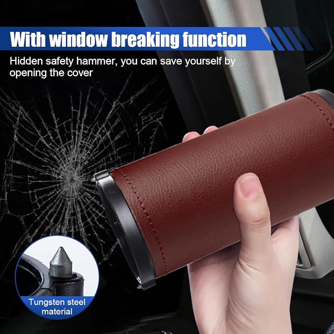 Car Tissues Holder, Multifunctional Tissue Cylinder Boxes, Car Tissues Canned, Travel Tissue Tubes, Car Box Container Fit for Car Cup Holder Home Bathroom Office (Wine Red) - Image 5