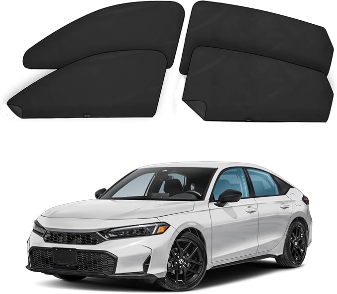 ZATOOTO Magnetic Honda Civic Sun Shade 2017-2024, Privacy & Cool, 4 Pack | Effective Sun Blocking. Magnetic Mount for Steel Frames. Great for Family Camping. Full Privacy Protection. - Image 9