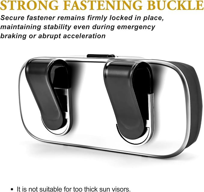 Sunglass Holder for Car Visor, Car Sunglass Holder Case | Push-button visor sunglass holder，Full Wrap Dustproof Sunglass Case with Anti-Scratch Lining, Suitable for Trucks, Sedans - Image 7