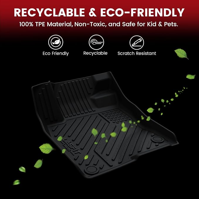 LASFIT All Weather Floor Mats for Honda Civic 2012-2015【Sedan & Si】 | Full Surround TPE Mats, Tall Walls, 3D Custom Fit, Non-Slip, Easy Clean, Tool-Free Install, Vehicle-Specific Accessories - Image 7