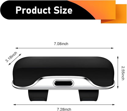Car Visor Sunglass Holder, ABS Anti-scratch Eyeglasses Protection Case, Multi-function One-press Open Storage Box, Sun Visor Organizer Accessory for Most SUVs Sedans Trucks (Black) - Image 2