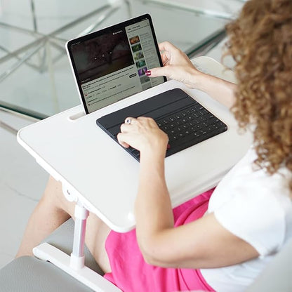 Limitless TotalDesk Portable Workstation and Lap Desk with Adjustable Height & Tilt (White) - Image 11