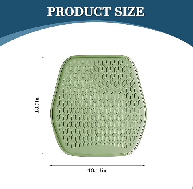 Gel Car Seat Cushion, Breathable Non-Slip Automotive Chair Mat Cover Protector for Driving, Comfortable Vehicle Interior Front Seat Chair Cushion Accessories, Universal Fit (Green) - Image 2