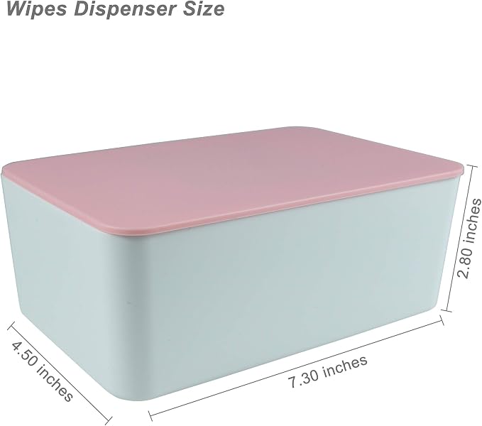 Diaper Wipes Dispenser, Tissue Storage Box Case, Wet Wipe Dispenser Holder | Refillable Wipe Container, Wipe Holder for Baby & Adult, Keeps Wipes Clean, Non-Slip, Easy Pull Wipes Pouch Case - Image 2