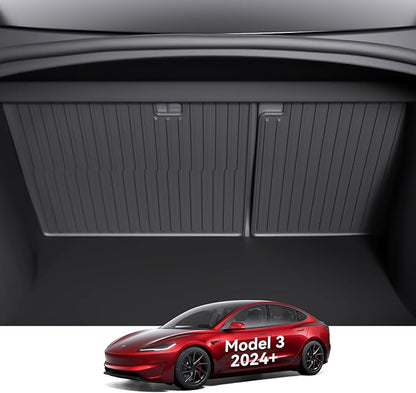 2nd Row Seatback Protector Compatible with Tesla Model 3 Highland 2024-2026 5 Seat Back Seat Cover Mat All Weather Cargo Liner Accessories | Custom Fit Trunk Protection (2PCS Backrest Protector) - Image 9