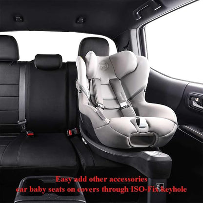 EKR Car Seat Covers for Subaru Forester 2026(Only Base),Full Set | Custom Fit for Subaru Forester 2026 Base,Factory-Style Interior Upgrade,Easy-Wipe Protection,Neoprene(Black) - Image 4