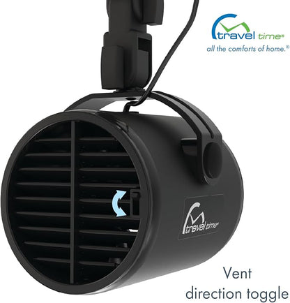 TRAVEL TIME 12V Turbo Fan Clip-On, Black – Universal for Most Vehicles, Variable Speed Control, Cooling Fan, Portable Fan for Cars, Trucks, and UTV's - Image 6