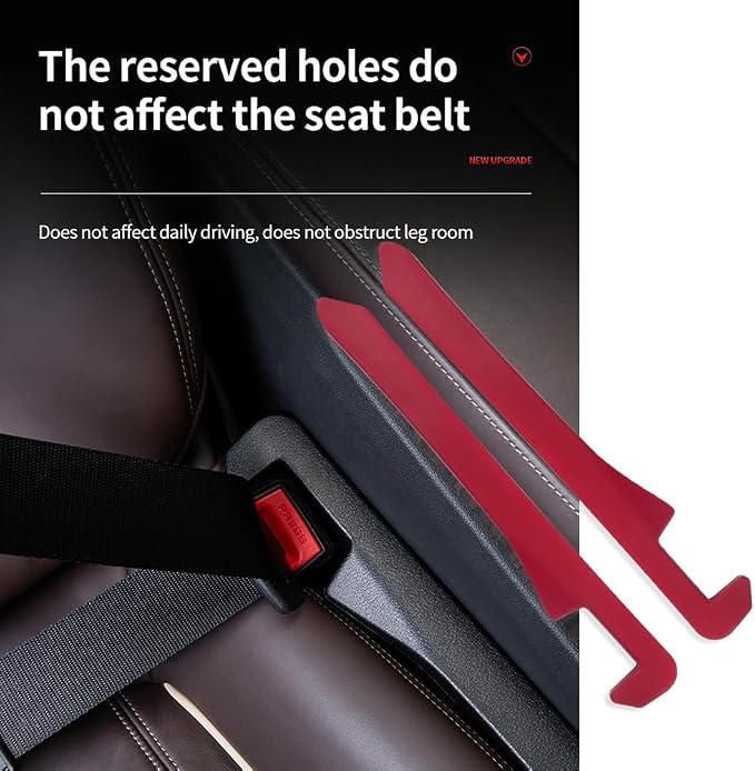 IHOTDER 2PCS Car Seat Gap Filler - Car Seat Gap Filler Organizer for Holding Phone,Key,Purse - Universal Car Gap Filler Fits CCar Truck SUV Car Interior Accessories (Burgundy/2PCS)… - Image 4