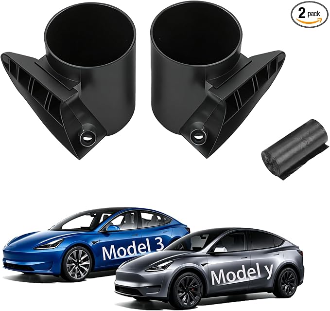 Car Door Cup Holder for Tesla Model 3 2017-2023 & Model Y 2020-2024, 2PCS | 2 in 1 Door Drink Cup Holder Expander for coffee Travel mug water bottle and Storage for Small Dry Waste by Unknown