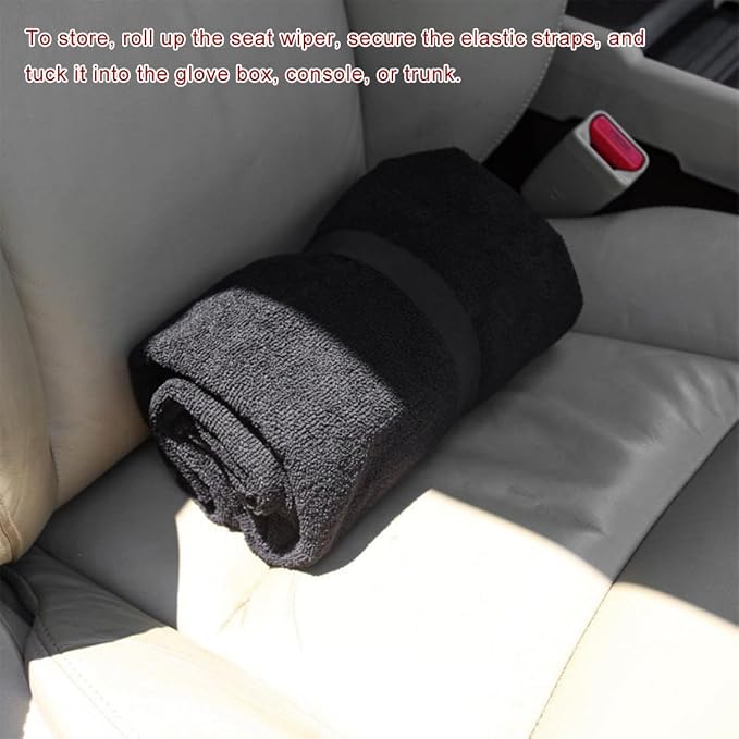 2PCS Car Towel Seat Cover, Waterproof Non-Slip Front Seat Protector for Post Gym Workout Beach Hiking, Sweatproof Washable Bucket Seat Protective Cover for Car SUV Truck Sedan (Red) - Image 6