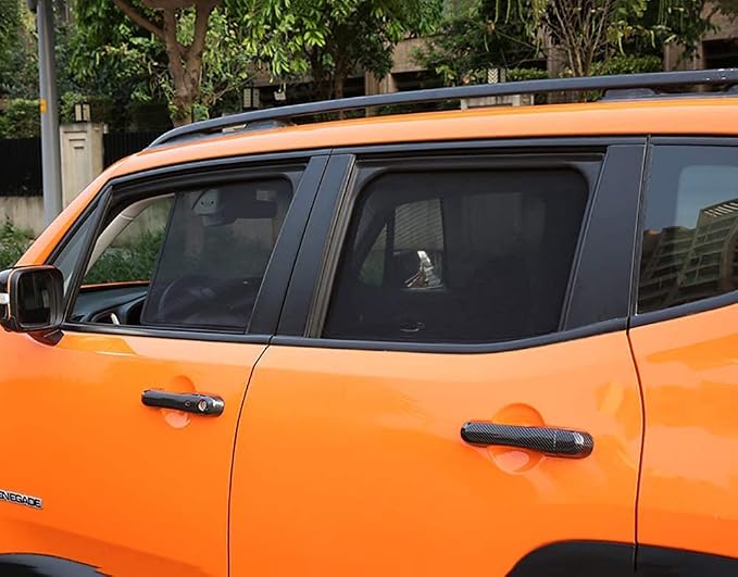 Bwen Car Window Shades Fit for Jeep Renegade 2016 2017 2018 2019 | Foldable Side Window Sun Shade for Renegade, Custom Fit Car Side Window Sunshade for Blocks Uv Rays Glare, Magnetic, 7pcs - Image 4
