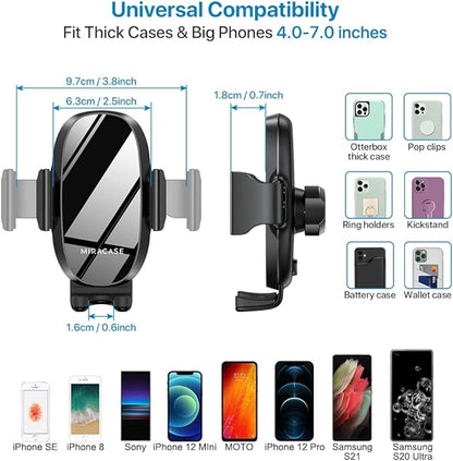miracase Cup Phone Holder for Car, [Upgraded Version] Adjustable Long Neck Car Cup Holder Phone Mount Cradle Friendly Compatible with iPhone Samsung Google and All Smartphones, Red - Image 6