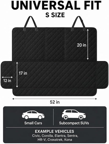 Dog Car Seat Protector, Back Seat Cover for Dogs, SUV & Car Seat Covers 52" | Fits small cars & subcompact SUVs; protects rear bench and car interior from pet hair, kid spills, baby boy messes, and dirt. - Image 4