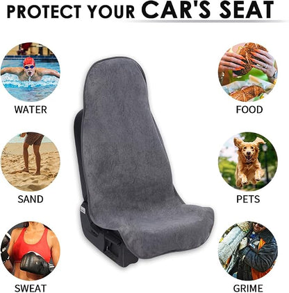 Waterproof Car Seat Cover Universial Fits Car Sweat Towel for Trucks SUV Car Seat Protector Grey - Image 7