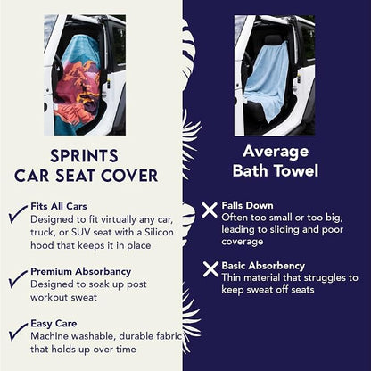 Sprints Athletic Running Towel, Full-Sized, Car Seat Cover - Performance Microfiber… (Out N Back) - Image 2