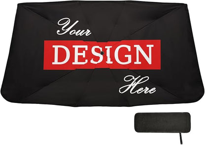 Custom Windshield Sun Shade Umbrella, Personalized Foldable Car Front Window Sunshade Blocks UV Rays Heat Keep Vehicle Cool, Car Accessories (55" x 27.5") - Image 6