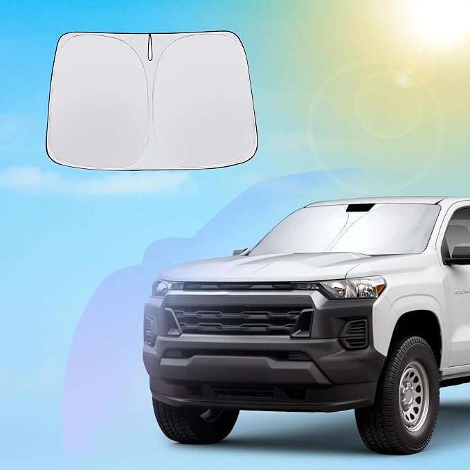 SXCY for 2023-2025 2026 Chevy Colorado/GMC Canyon Windshield Sunshade 2023-2025 2026 Colorado Z71 ZR2 LT WT Trail BOSS Accessories Canyon Sun Shade Foldable Sun Shield Colorado Sun Protector - Image 2