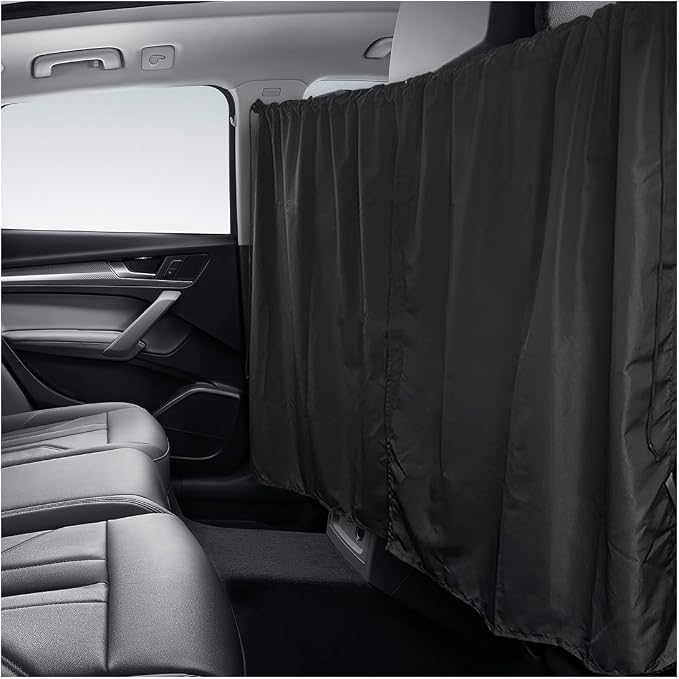 Ohleats Car Divider Curtain, Automotive Privacy Blackout Divider Curtain for Sleeping & Camping, Removable Vehicle Sunshade Screen Blocks Heat, UV Rays, Universal Car Accessories by Ohleats