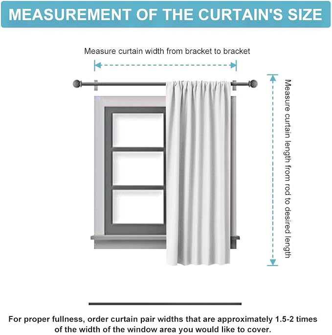 RYB HOME 54 inch Curtains for Living Room Bedroom, Rod Pocket | Thermal Insulated,Room Darkening,Temperature Balance,Shades for Studio Dorm Rental Room,W42 x L54,Biscotti Beige,2 Panels - Image 8