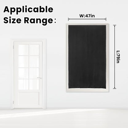 Adhesive Blackout Curtains- Self Stick Shades Window Blinds Curtains No Rod Needed Easy to Hang Curtains, Use for Bedroom, Living Room, Dining Room, Kitchen, Home Office, 47"W X 79"L, Black, 1 Panel - Image 7