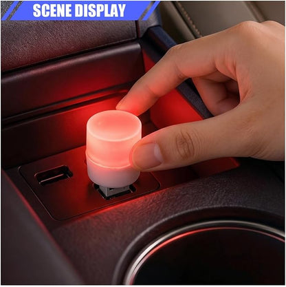 2PCS USB LED Car Interior Atmosphere Lamp, Plug and Play, Colorful | Mini Portable LED Ambient Night Light, Universal Vehicle Decorative Lighting Accessories for Car Interior & Home Decors - Image 3