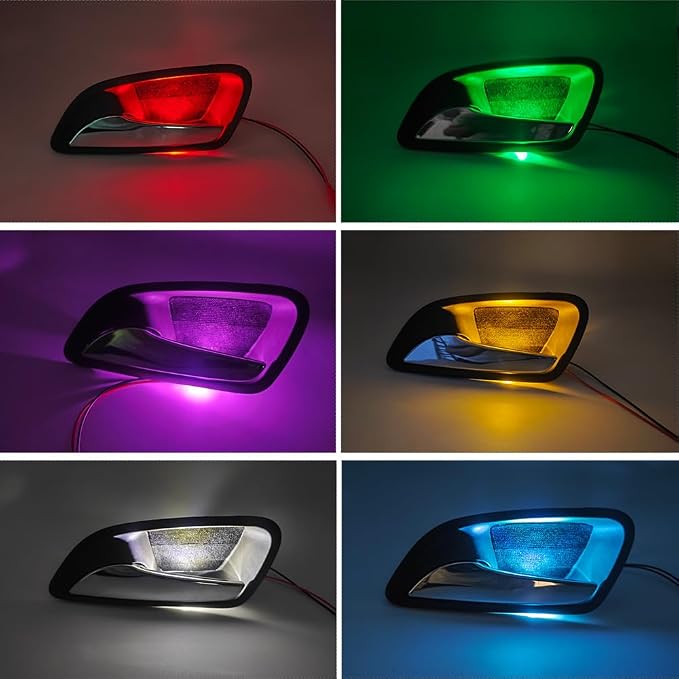 Car Door Handle Light White LED Ambient Light 12V Retrofit Upgrade Door Handle Light Small Size Easy Installation Universal Small Car Ship Use (4PCS) - Image 9