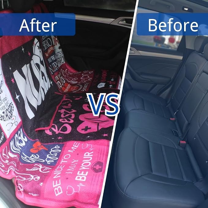 Waterproof Back Seat Cover for Dogs and Kids, Car Seat Protector Under Baby Car Seat, Child and Dog Car Seat Cover Blanket for Rear Bench(Nurse Gift, Rear Bench Seat Towel) - Image 7