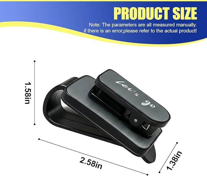 2PCS Sunglass Holder for Car Sun Visor, Metal Multi-Functional Automotive Eyeglass & Ticket Card Organizer Clip, Non-Slip Vehicle Interior Storage Accessories for SUV Truck (Gray) - Image 2