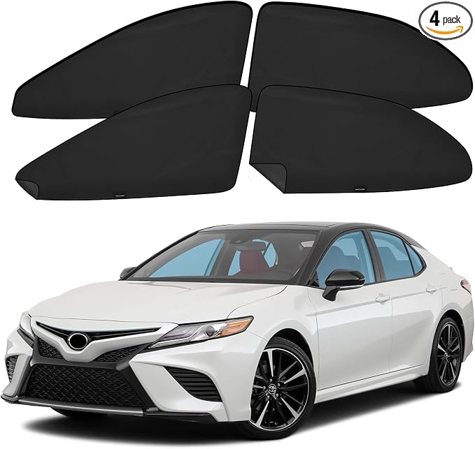 ZATOOTO Magnetic Toyota Camry Sun Shade 2018-2023, Privacy & Cool, 4 Pack | Effective Sun Blocking. Magnetic Mount for Steel Frames. Great for Family, Camping. Full Privacy Protection. by ZATOOTO