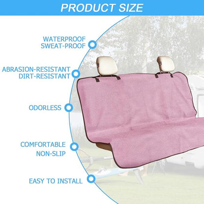 Osilly Car Seat Cover Towel Fabric, Anti-Slip Pink Bench | Soft texture, granular backing, washable staff protection, easy cover adjustment, universal fit, car interior accessories - Image 2