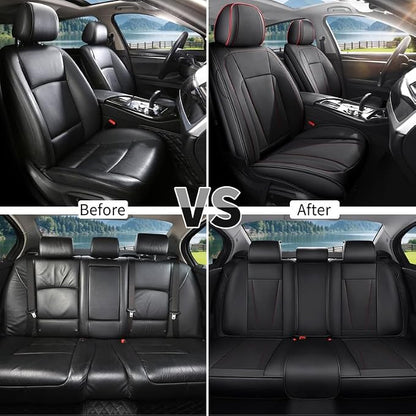 Car Seat Covers Full Set Custom Fit for Honda HR-V 2016-2026 , Black&Red | Premium Faux Leather, Waterproof, Anti-Slip, Airbag Compatible, Breathable, Car Seat Protectors, 2 Rows 5 Seats - Image 6