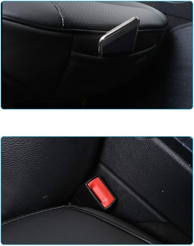 Luxury PU Leather Car Seat Cover Protector Front, Bottom Single Seat Cover-Compatible with 90% Vehicles (Width 20.8 ×deep 21×Thick 0.2 inch) (Black) - Image 7