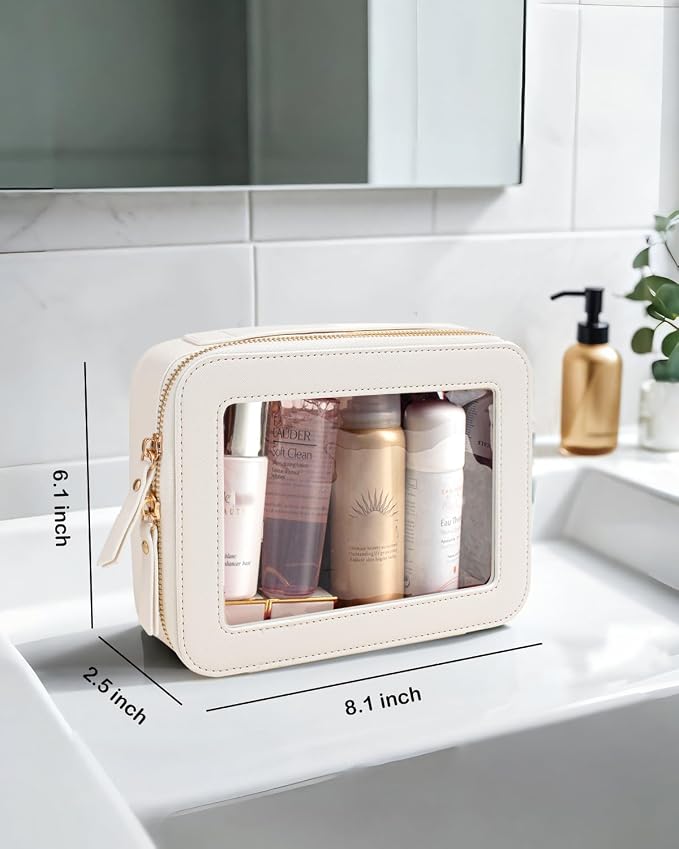 Clear American Mahjong Tile Bag, Travel Makeup Bag Cosmetic Organizer Case Waterproof Skincare Toiletry Bag with Zipper Portable Make Up Pouch Compact Car Organizer Bag for Essentials - Image 8