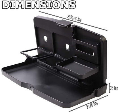 VaygWay Foldable Car Food Tray Holder Multi- Functional Portable Auto Food and Drink Tray – Black Eating Organizer Backseat Car Tray – Kids Table Holder Desk- Laptop, Meal (1 Pk Black) - Image 4