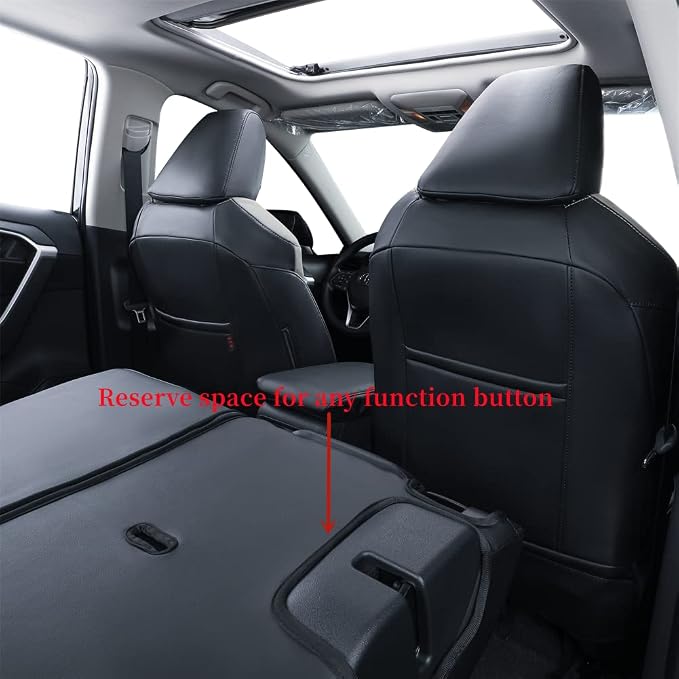 coverdream Customized Car Seat Covers Fit for 2020 2021 2022 Toyota Corolla Hybrid LE &2023-2025 Corolla Hybrid XLE,Fully Covered,Airbag Compatible Leather Seat Protector(Full Set,Black/Gray) - Image 5