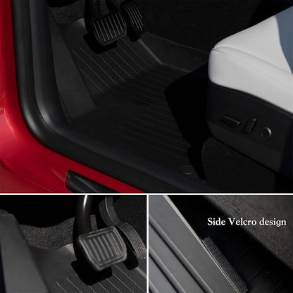 6Pcs Floor Mats for Tesla Model Y 2021/2022/2023/2024 Accessories, TPE All Weather Anti-Slip Waterproof 3D Front Frunk Rear Trunk Cargo Liner Tray Mats - Image 2