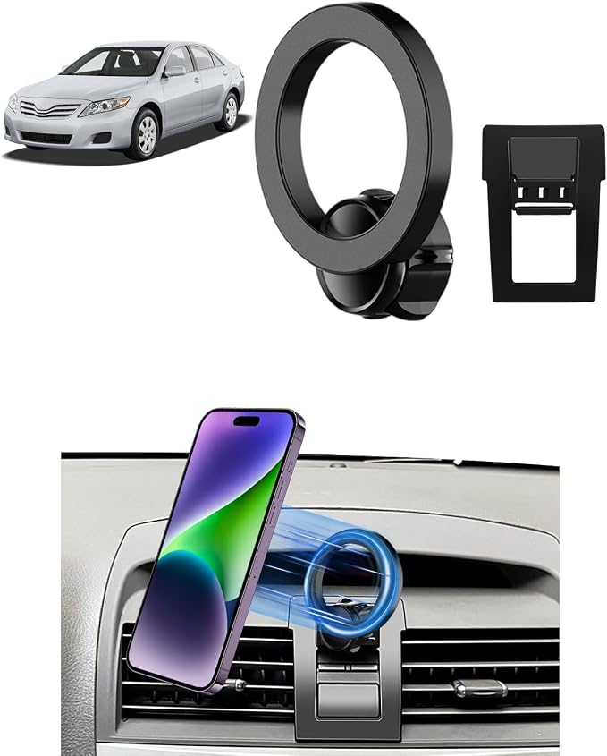 PZK Car Phone Mount for Toyota Camry 2007-2011 Accessories Custom Air Vent | Magnetic Car Phone Holder with Magsafe Hands Free 360° Rotation Phone Cradles Strong Magnet for4.0-7.0'' iPhone Samsung by SpecificCarPhoneHolder