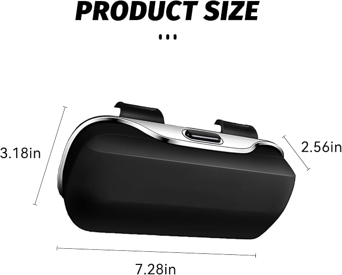 Sunglasses Holder for Car Sun Visor, Protective Automotive Eyeglasses Storage Case Hanger, Car Sunglass Holder Suitable for Truck and Sedan to Place Sunglass (Black) - Image 2