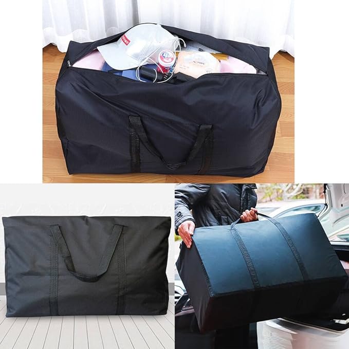 Extra Large Moving Bags with Strong Zippers & Carrying Handles, Storage Bags Storage Totes for Clothes, Moving Supplies, Space Saving, Oversized Storage Bag Organizer for Moving, Traveling (4 Pack) - Image 4