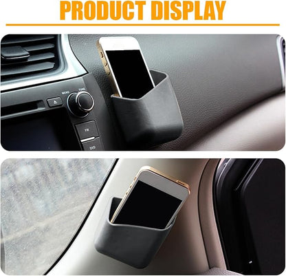 YoRise 2PCS Car Seat Side Pocket Organizer, A-Pillar Sunglass Holder, Stick-On Small Item Automotive Storage Box, Car Seat Gap Filler Organizer for Card, Cigarette, Phone, Registration (Gray) - Image 6