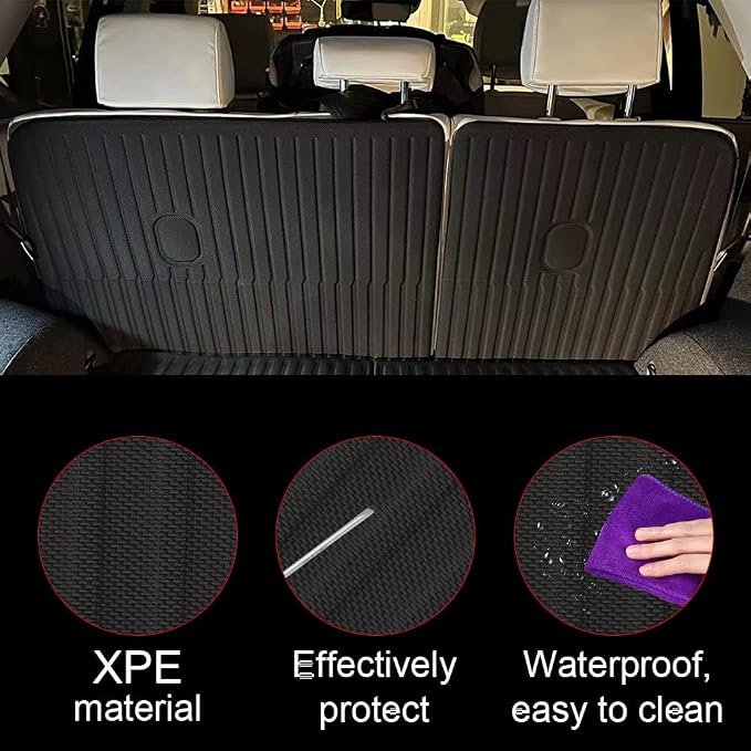 BestEvMod for Ioniq5 Cargo Liner Second Row Seats Back Cover Mat All Weather Rear Seat Protector Pet Mat XPE Material Compatible with Hyundai Ioniq 5 2026 2025 2024 2023 2022 Accessories - Image 2