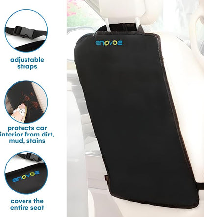 Enovoe Car Seat Protectors for Kids - 4 Pack Premium Quality Car Seat Cover Back Seat Offers Waterproof Protection from Mud and Scratches - 18" x 24" with Adjustable Straps and Games for Kids - Image 2
