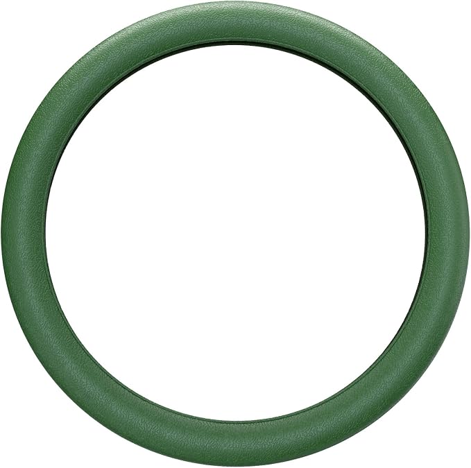 LRITER Car Steering Wheel Cover, Non-Slip Silicone Material, Dark Green | Multiple Color Choices, Universal Auto Parts Steering Wheel Cover, Suitable for Most Cars by LRITER