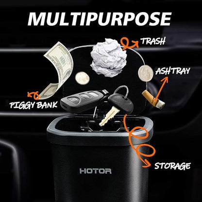 HOTOR Car Trash Can with Lid, 30 Trash Bags, Black, 2-Pack | Multipurpose Car Trash Cup and Garbage Can for Car, Office & Home, Suitable for Various Daily Storage and Disposal Needs - Image 7